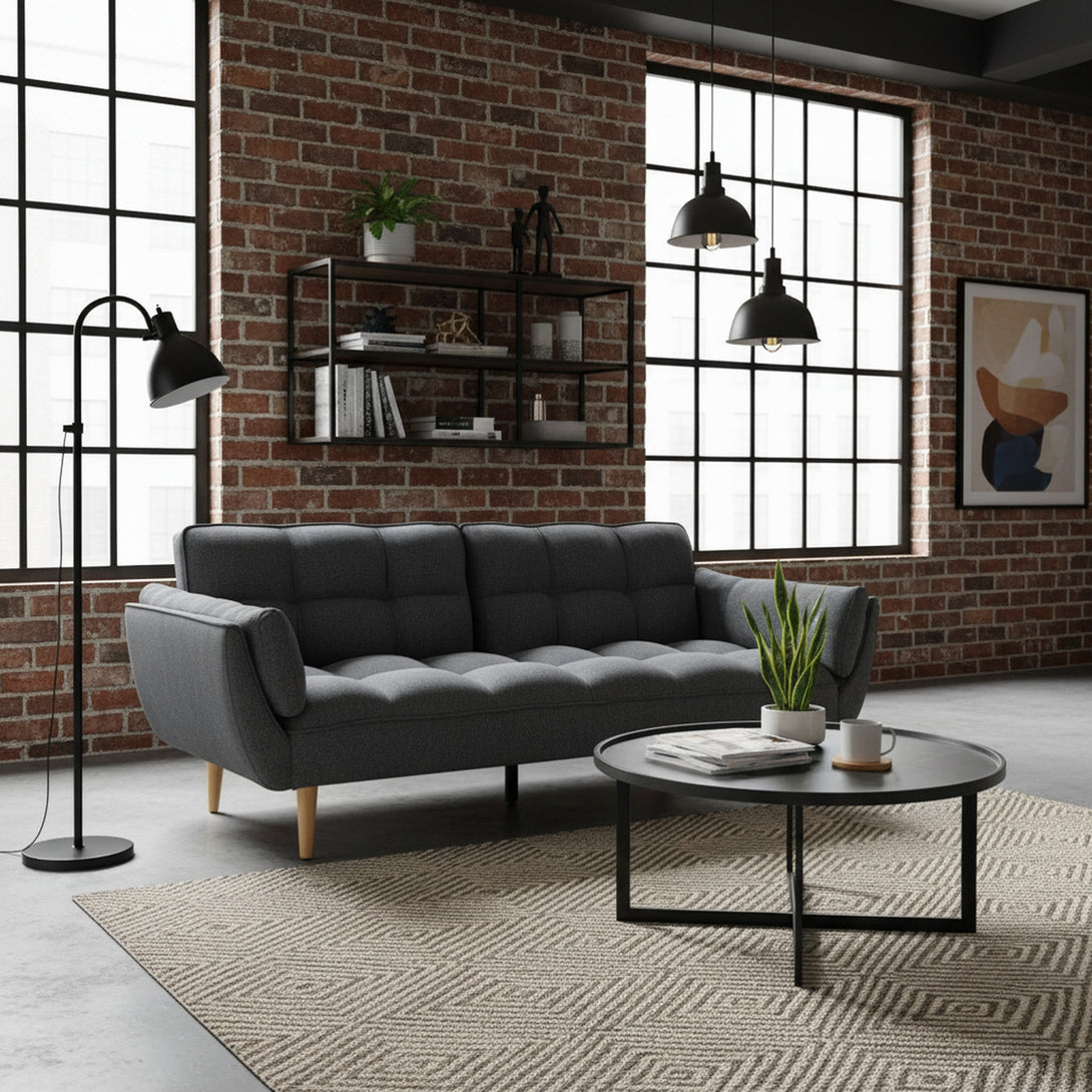 Dover 3 Seater Sofa Bed - Dark Grey