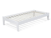 Meri Single Wooden Slat Bed Frame - White