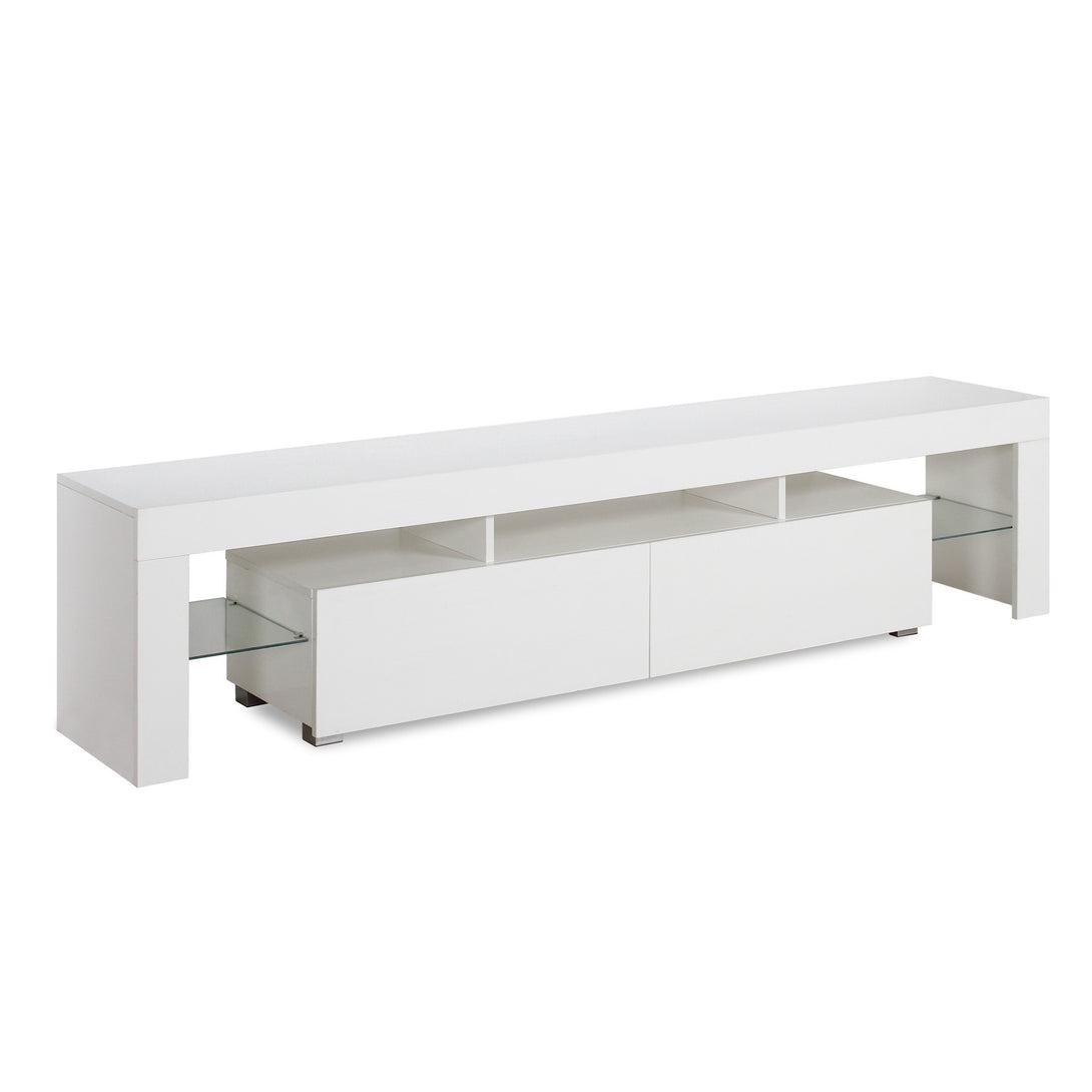 Zoar 1.9m LED Entertainment Unit - White