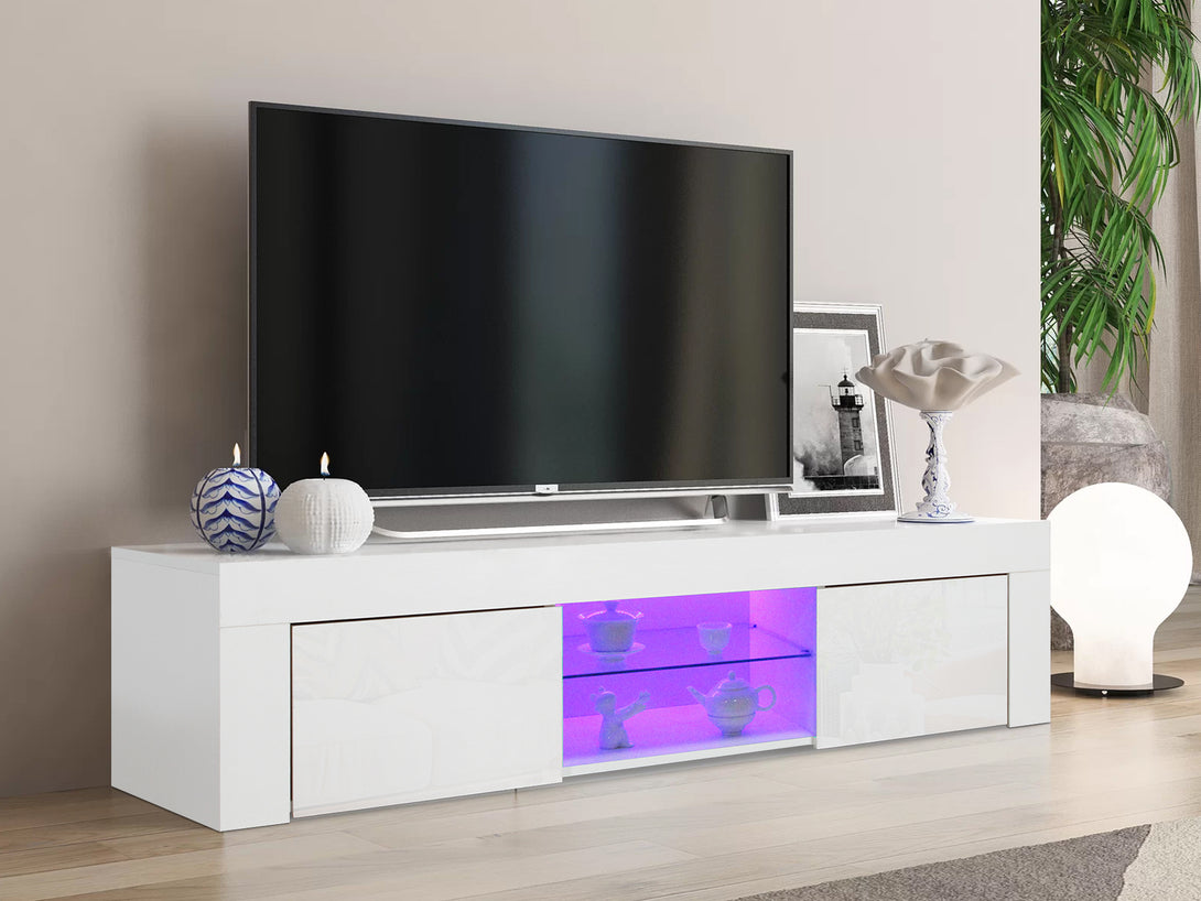 Maize 1.3m LED Entertainment Unit - White