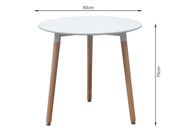Finley Dining Table Round 80x76cm - White