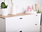 Hekla Low Boy 6 Drawer Chest Dresser - White