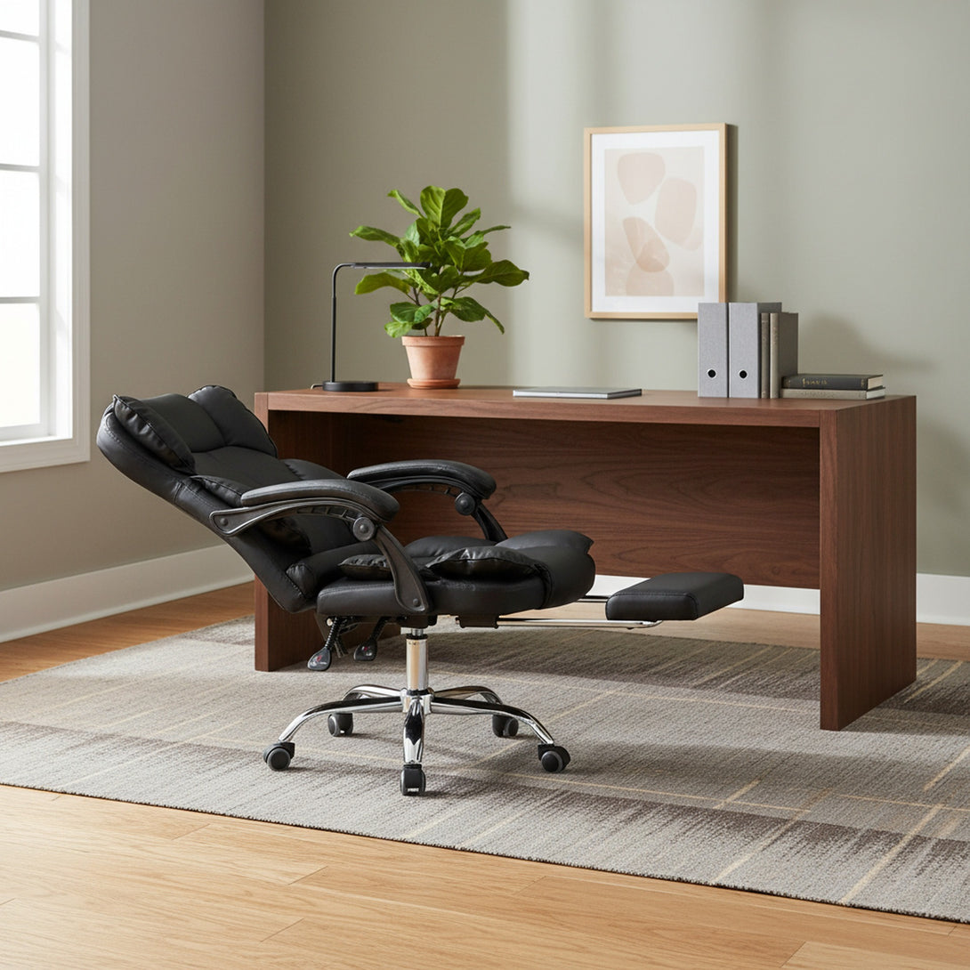 Paxton Office Chair with Footrest - Black