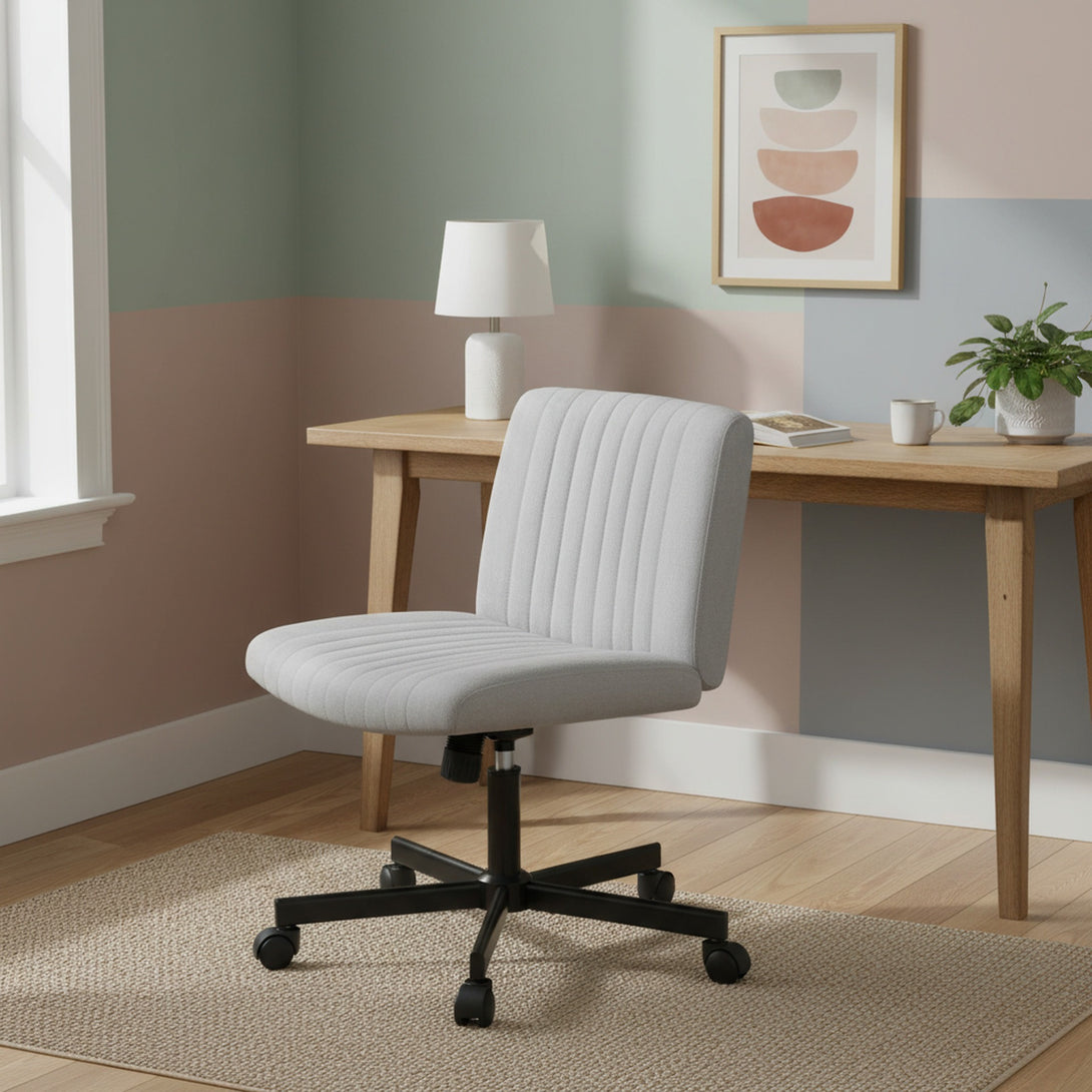 Lukas Swivel Chair - Light Grey