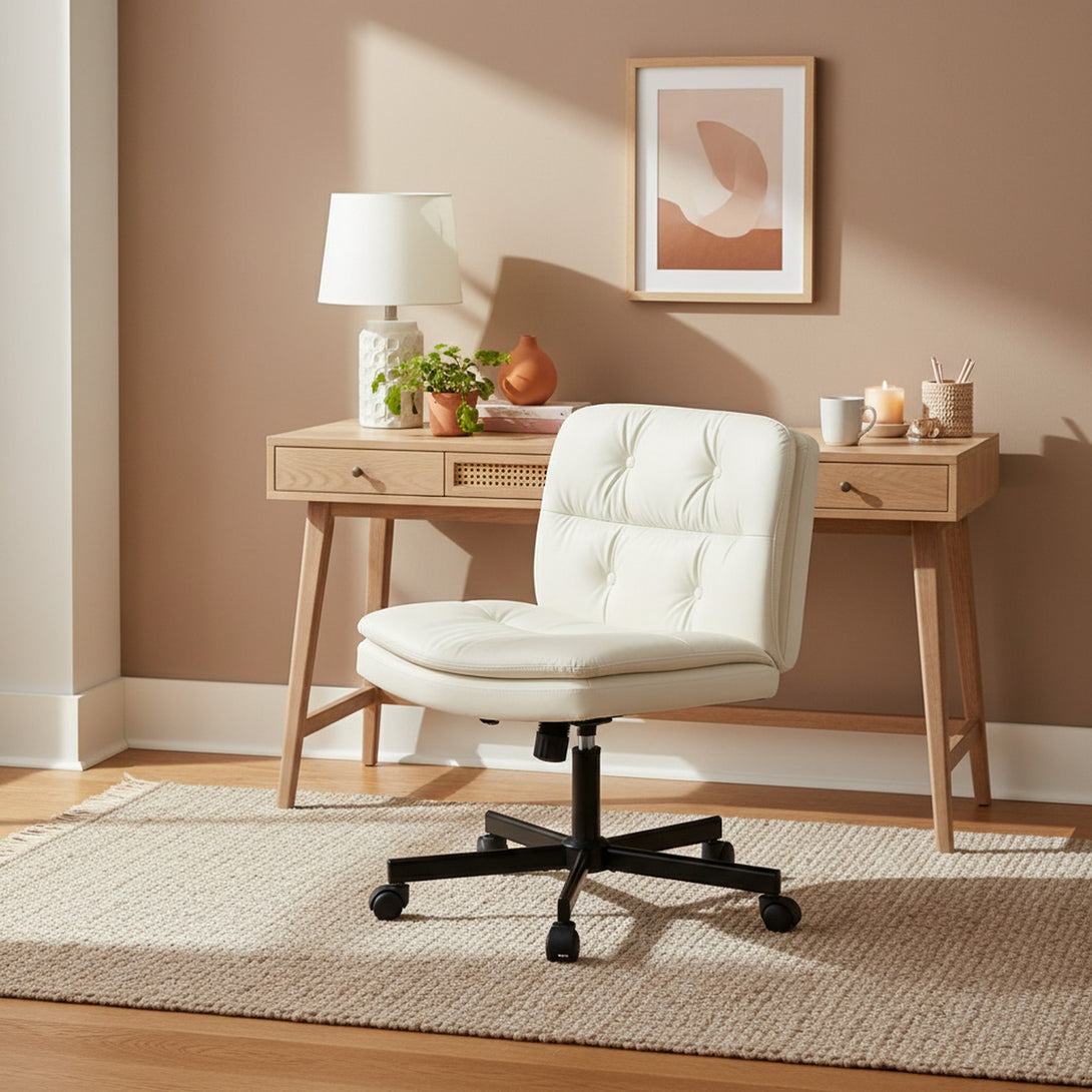 Israel Swivel Chair - Ivory