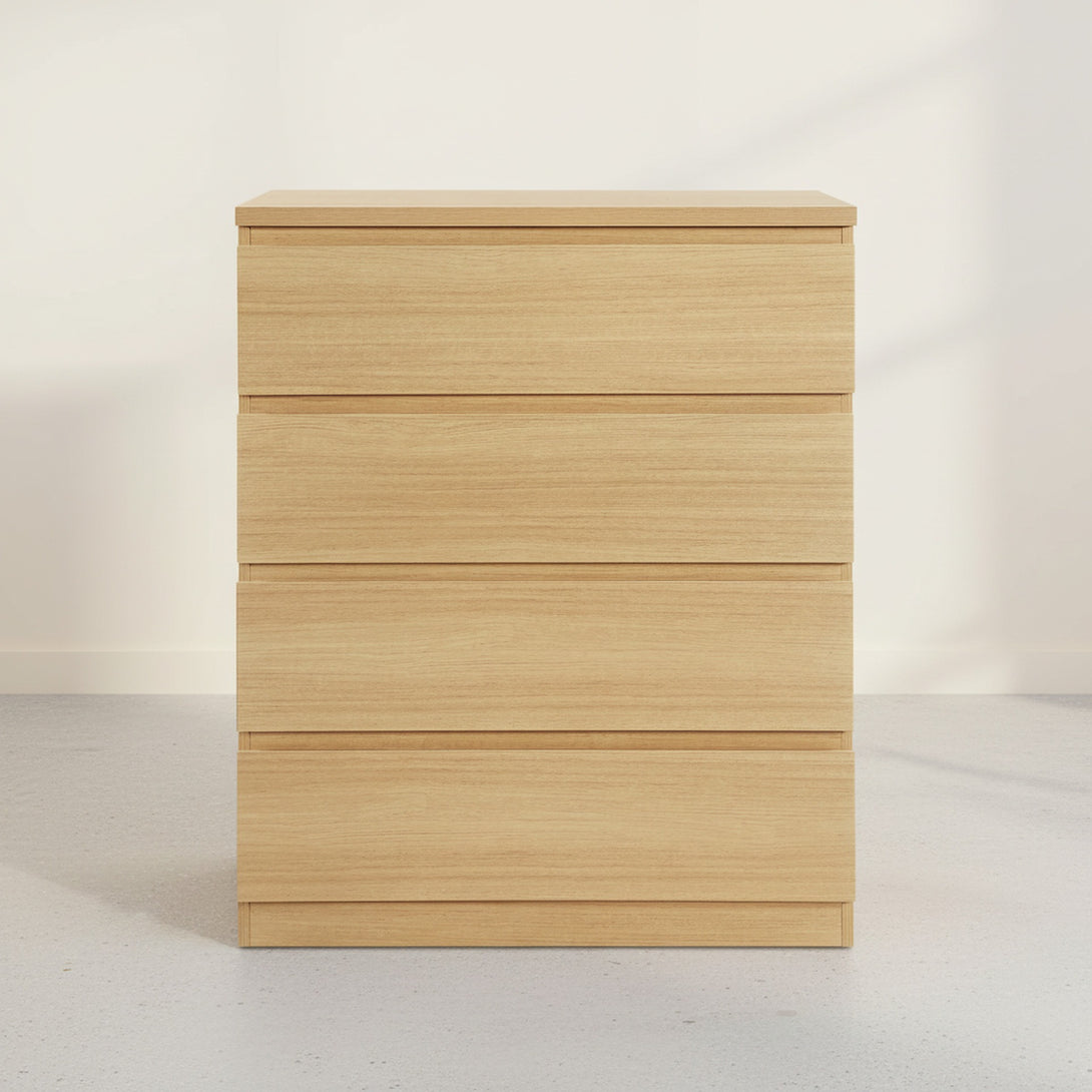 TONGASS 4 Drawer Tallboy - OAK 
