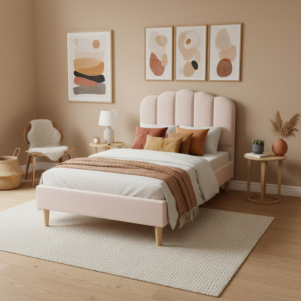 Daisy Single Bed Frame - Champagne Pink