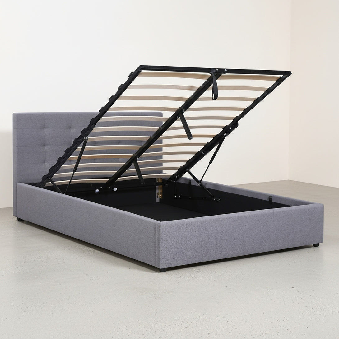 Abigail Double Gas Lift Bed Frame - Grey