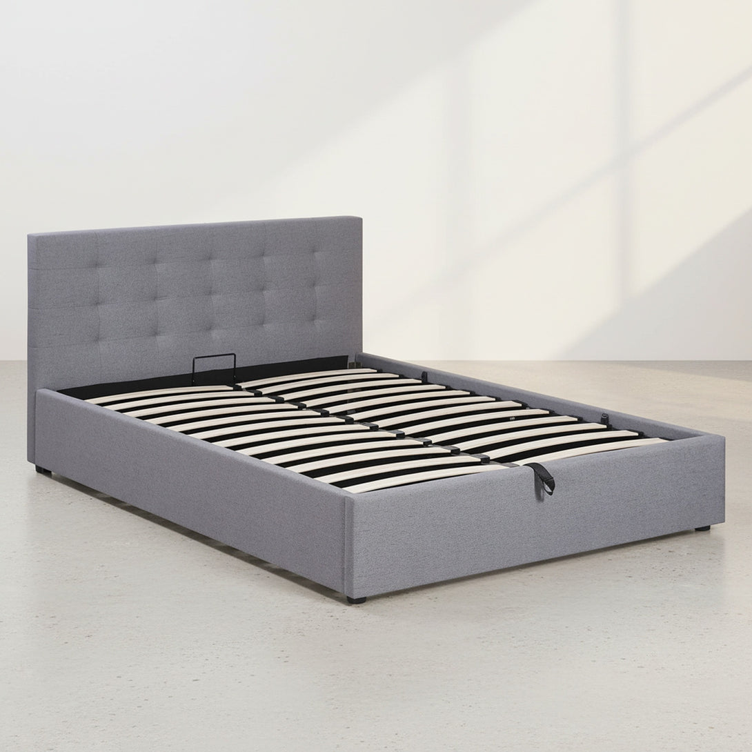 Abigail Double Gas Lift Bed Frame - Grey