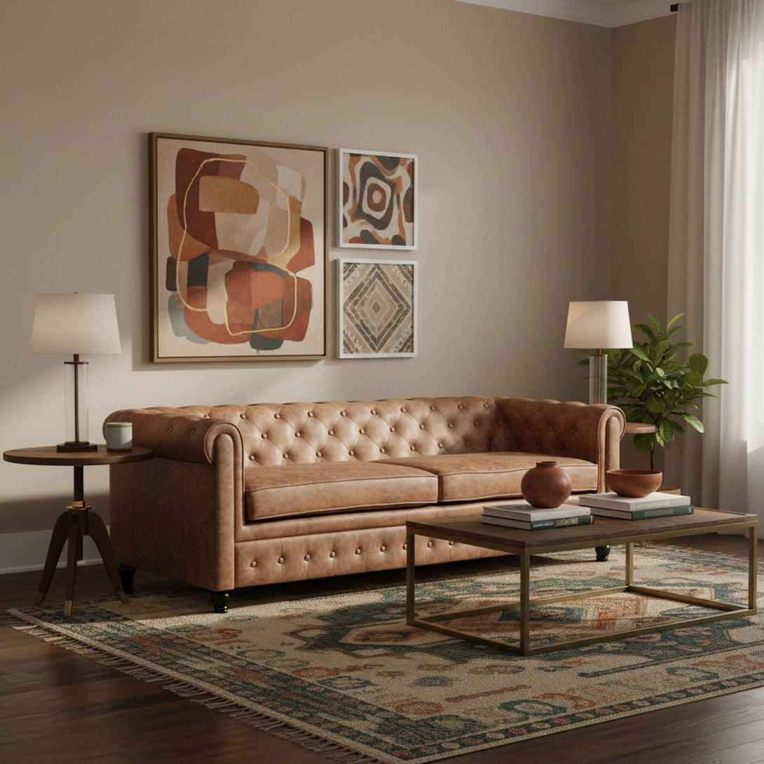 Aviana 3 Seater Sofa - Brown