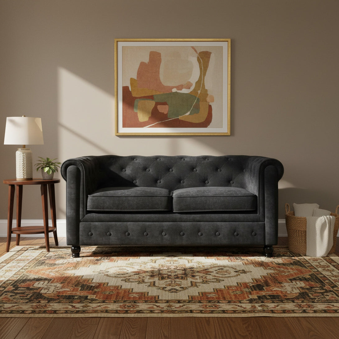 Aviana 2 Seater Sofa - Black