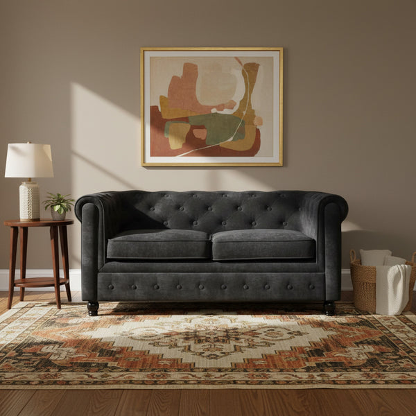 Aviana 2 Seater Sofa - Black