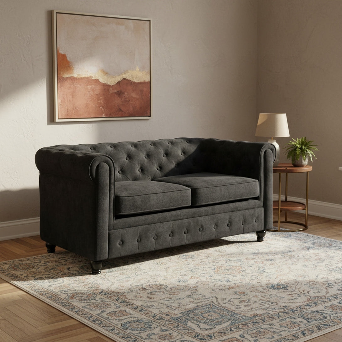 Aviana 2 Seater Sofa - Black