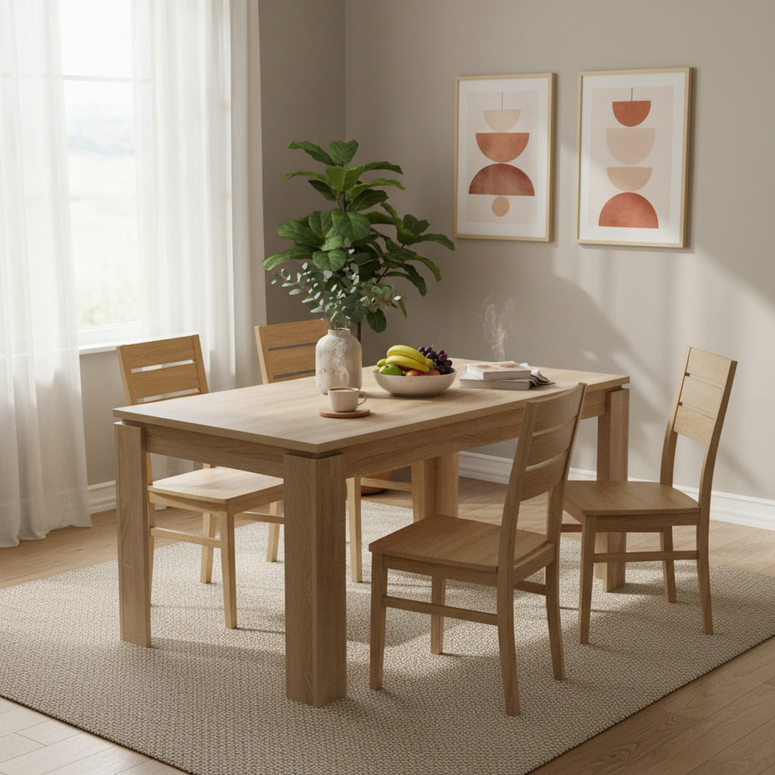Azar Dining Table Rectangle 160 x 80cm - Natural
