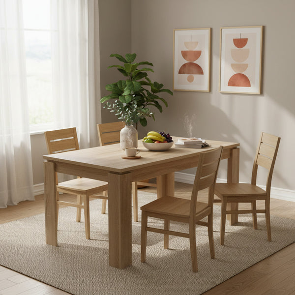 Azar Dining Table Rectangle 160 x 80cm - Natural