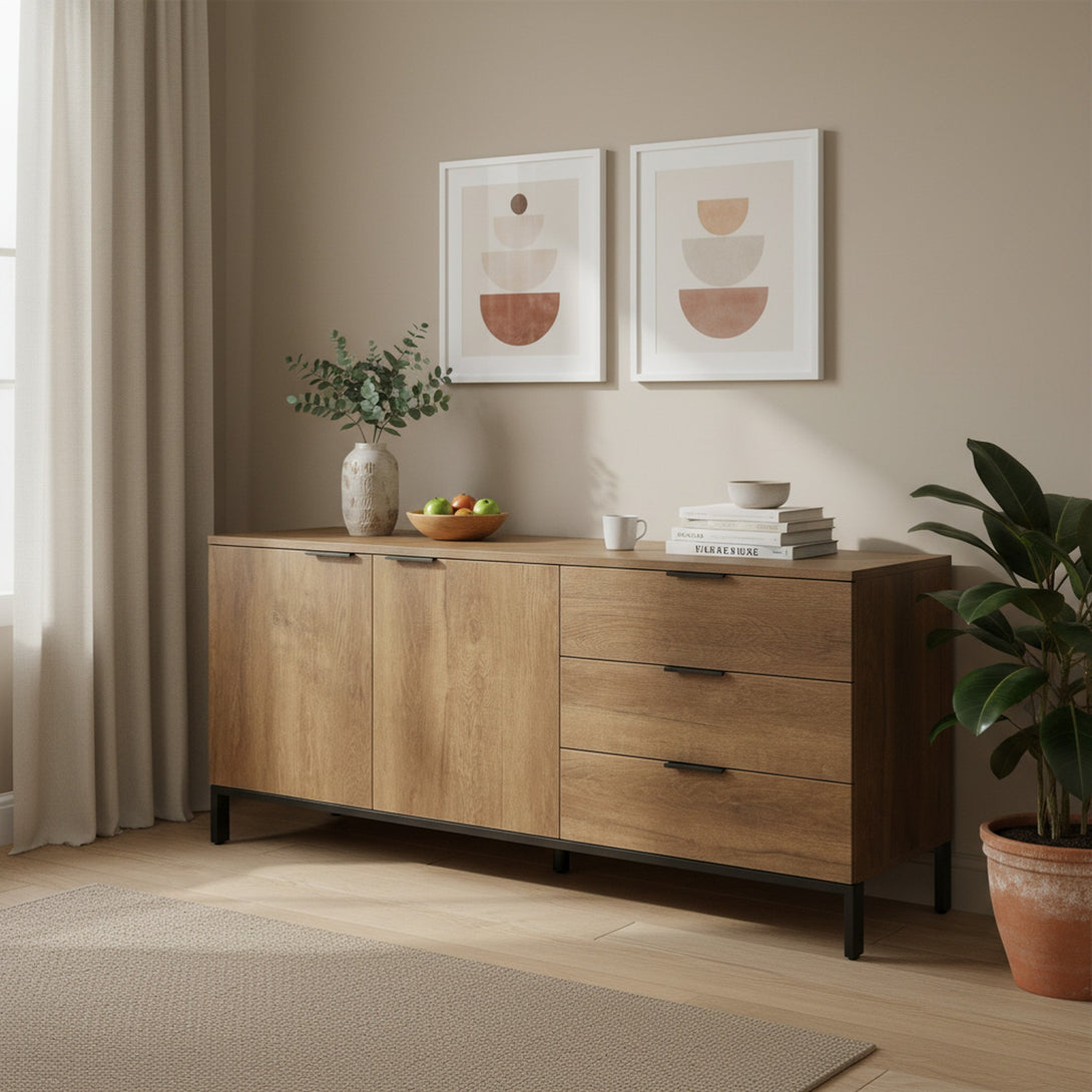 Ocala Sideboard Buffet Table - Walnut