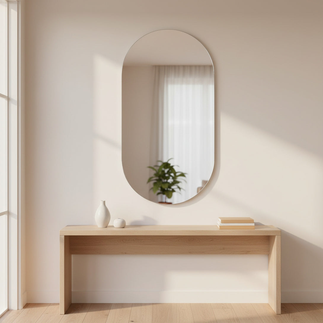 Zero Oval Frameless Wall Mirror