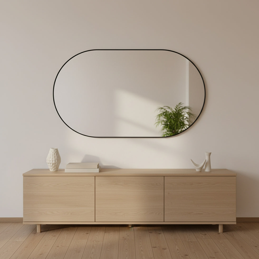 Zero Oval Frameless Wall Mirror