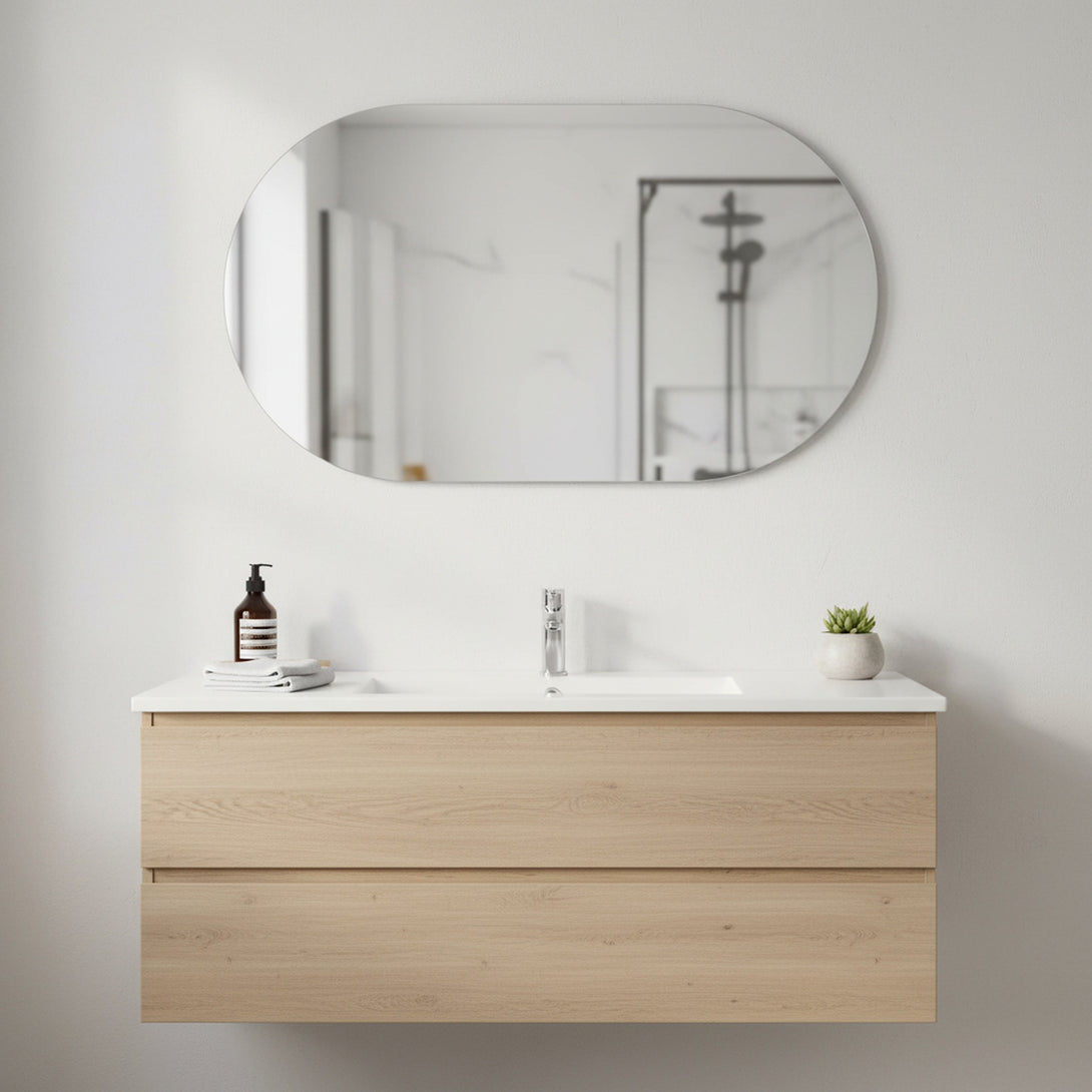 Zero Oval Frameless Wall Mirror