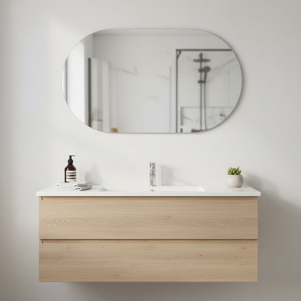 Zero Oval Frameless Wall Mirror