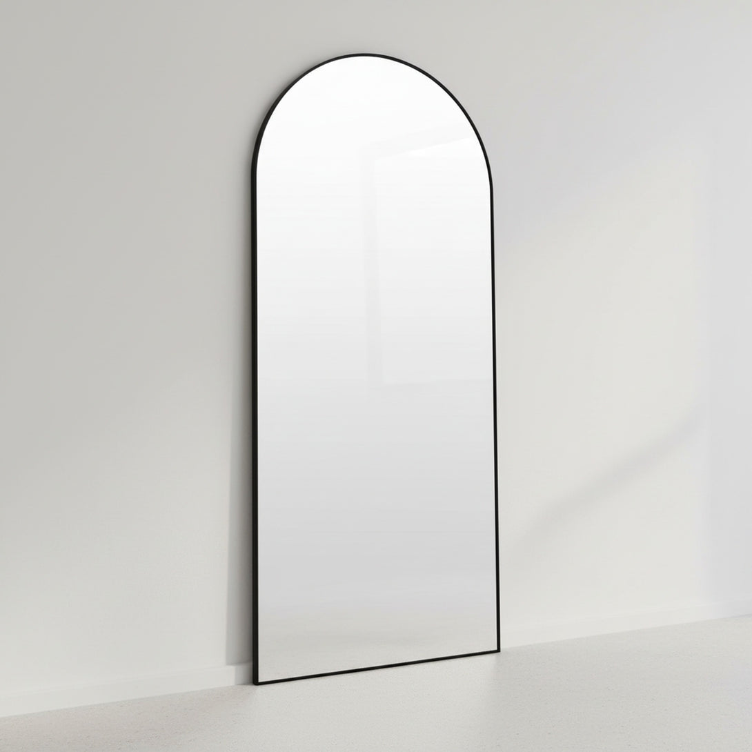 Archie Metal Arched Full Length Mirror - Black