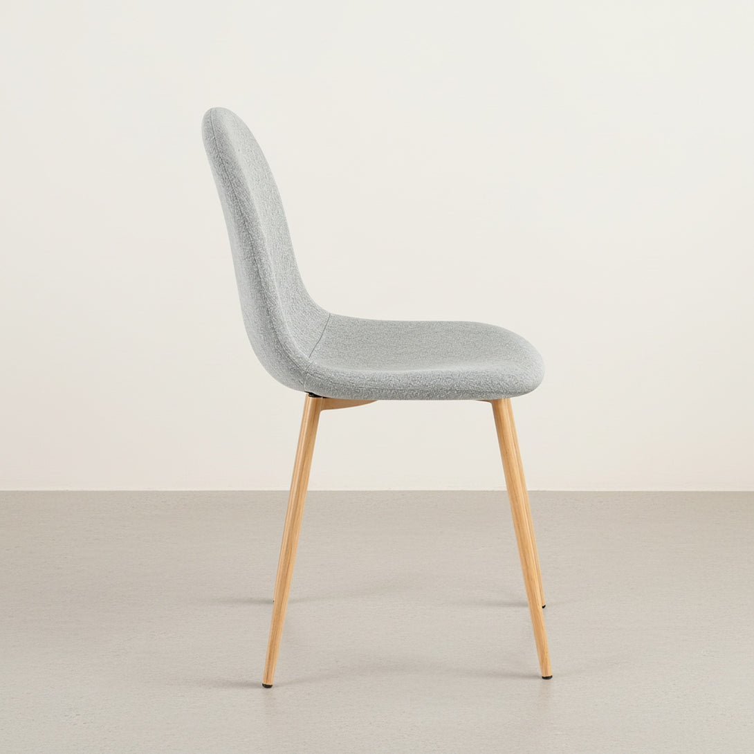 Arlo Linen Dining Chair - Set of 4 - Light Grey