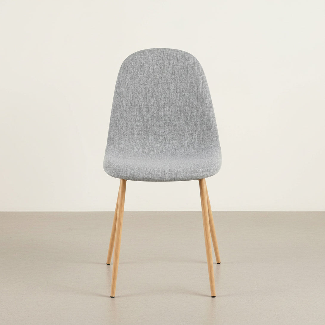 Arlo Linen Dining Chair - Set of 4 - Light Grey