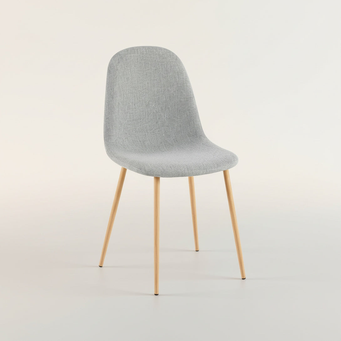 Arlo Linen Dining Chair - Set of 4 - Light Grey