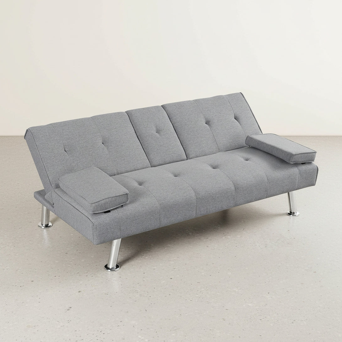 Arleth 3 Seater Sofa Bed - Light Grey