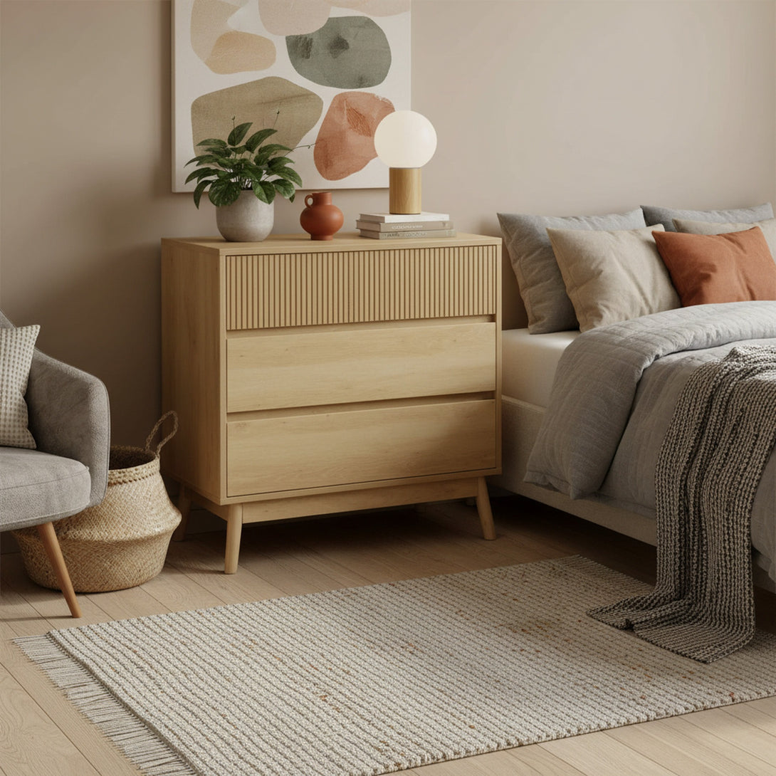 Shawnee 3 Drawers Tallboy - Oak