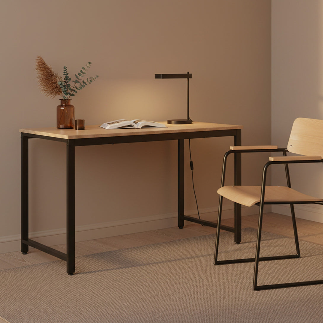 Easton 120cm Computer Desk - Natural + Black