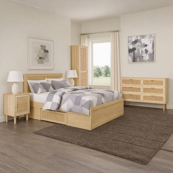 Gila Rattan 6 Drawers Lowboy - Natural