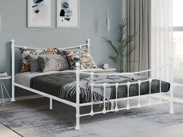 Gingera Queen Metal Bed Frame - White