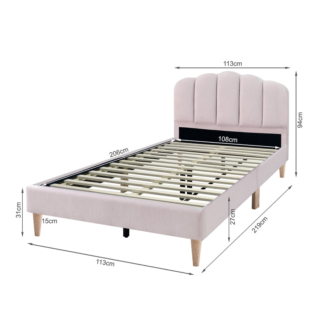 Daisy King Single Bed Frame - Pink