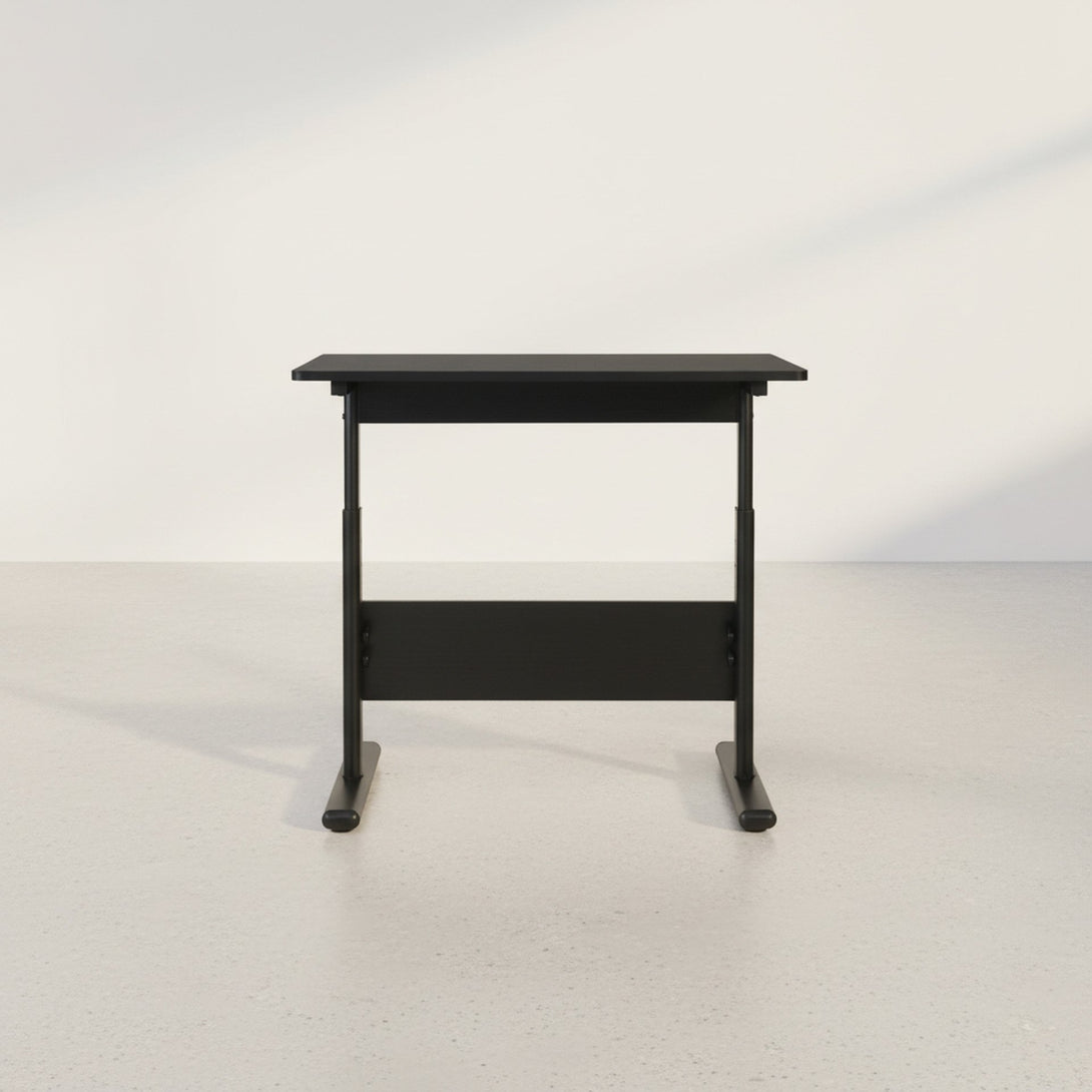 Hector 80cm Height-Adjustable Computer Desk - Black