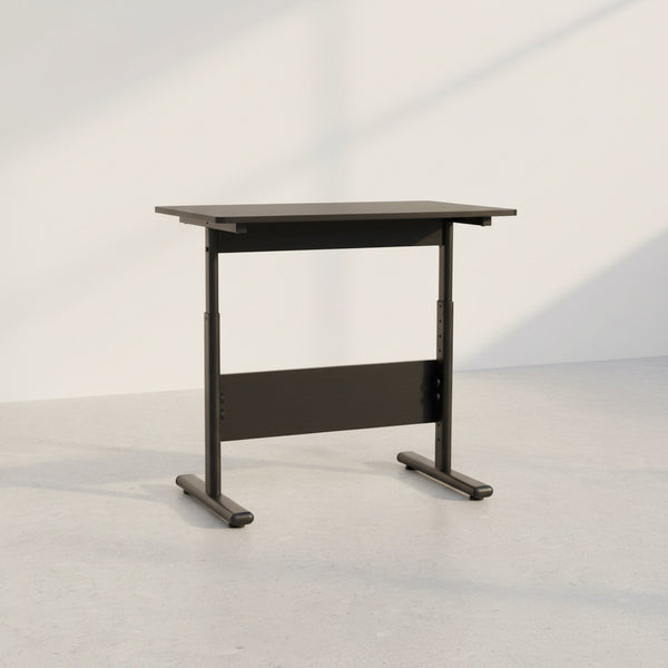 Hector 80cm Height-Adjustable Computer Desk - Black