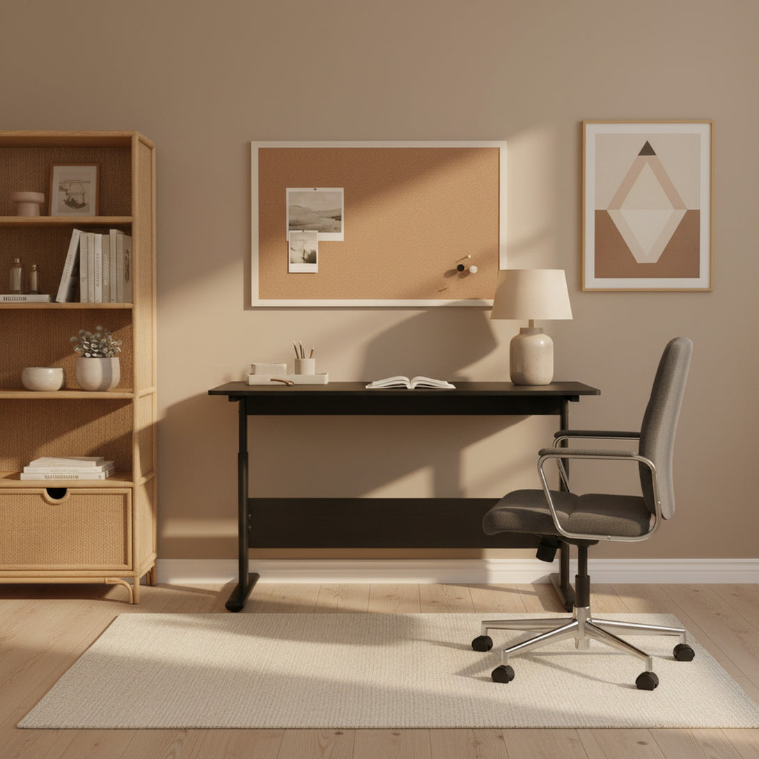 Hector 120cm Height-Adjustable Computer Desk - Black
