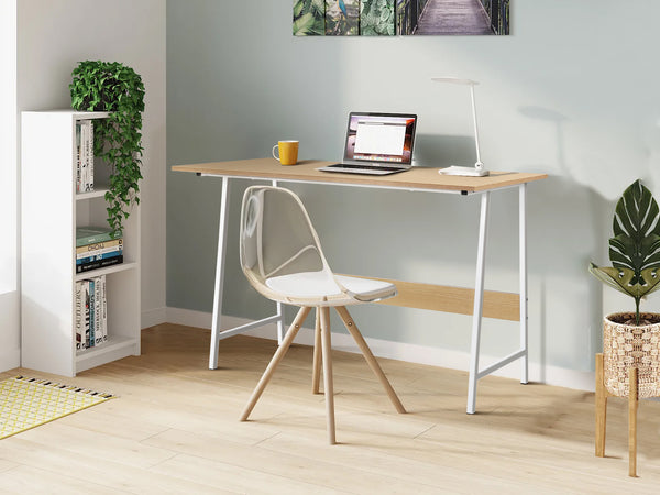 Daniel 120cm Computer Desk - Maple + White