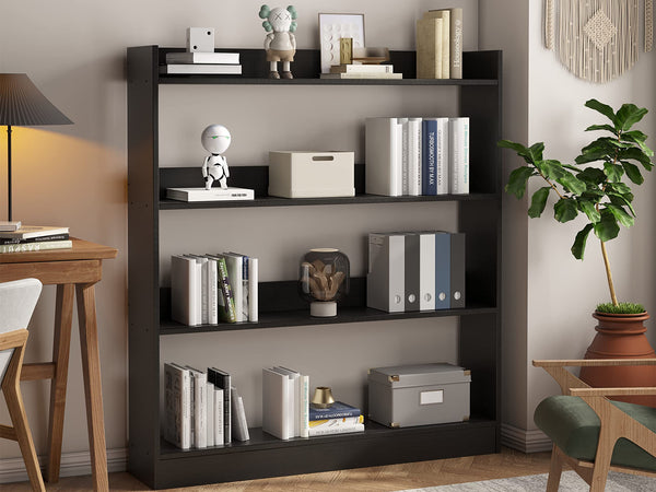 Bulls 100cm 4 Tier Bookshelf - Black