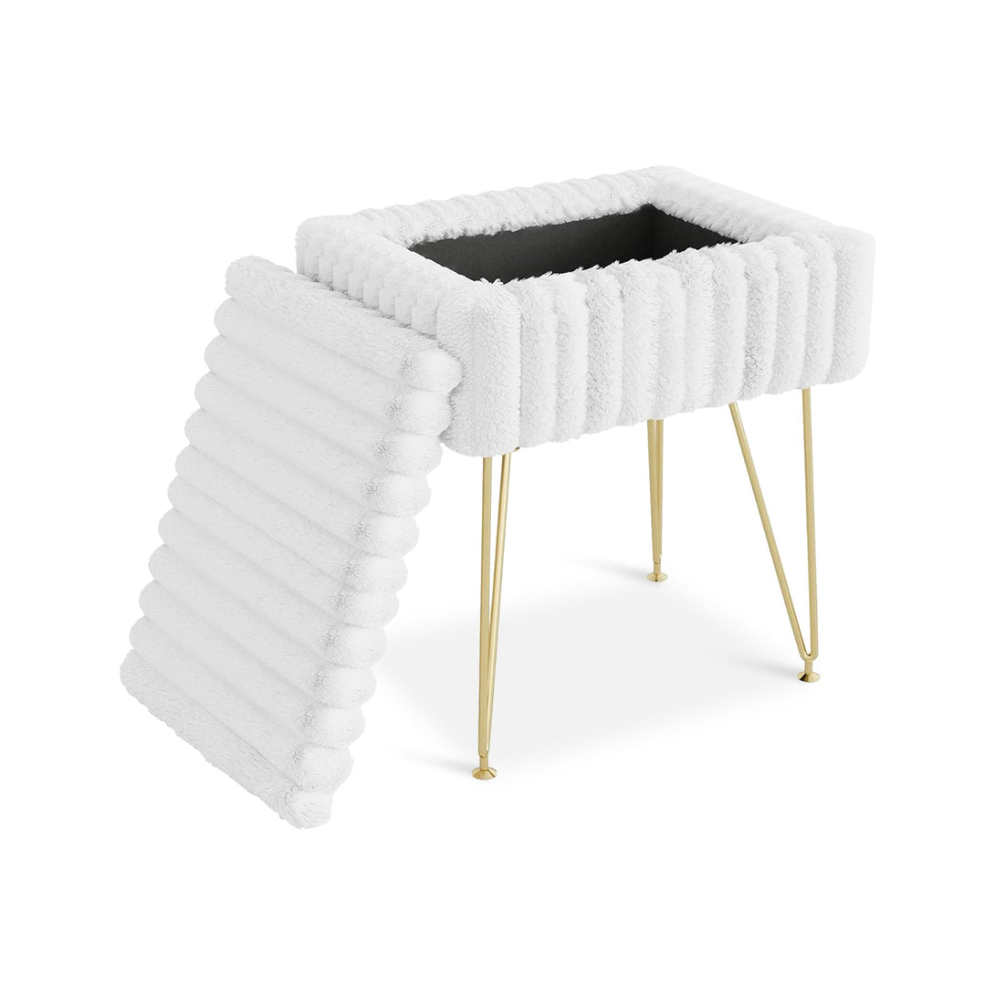 Sevan Side Table with Storage - White