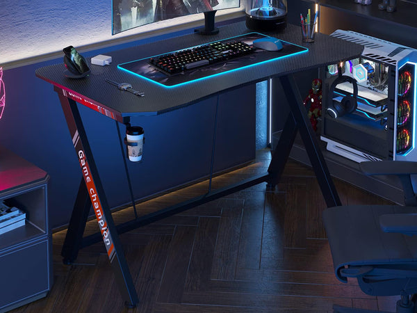 Carson 120cm Gaming Desk - Carbon Black