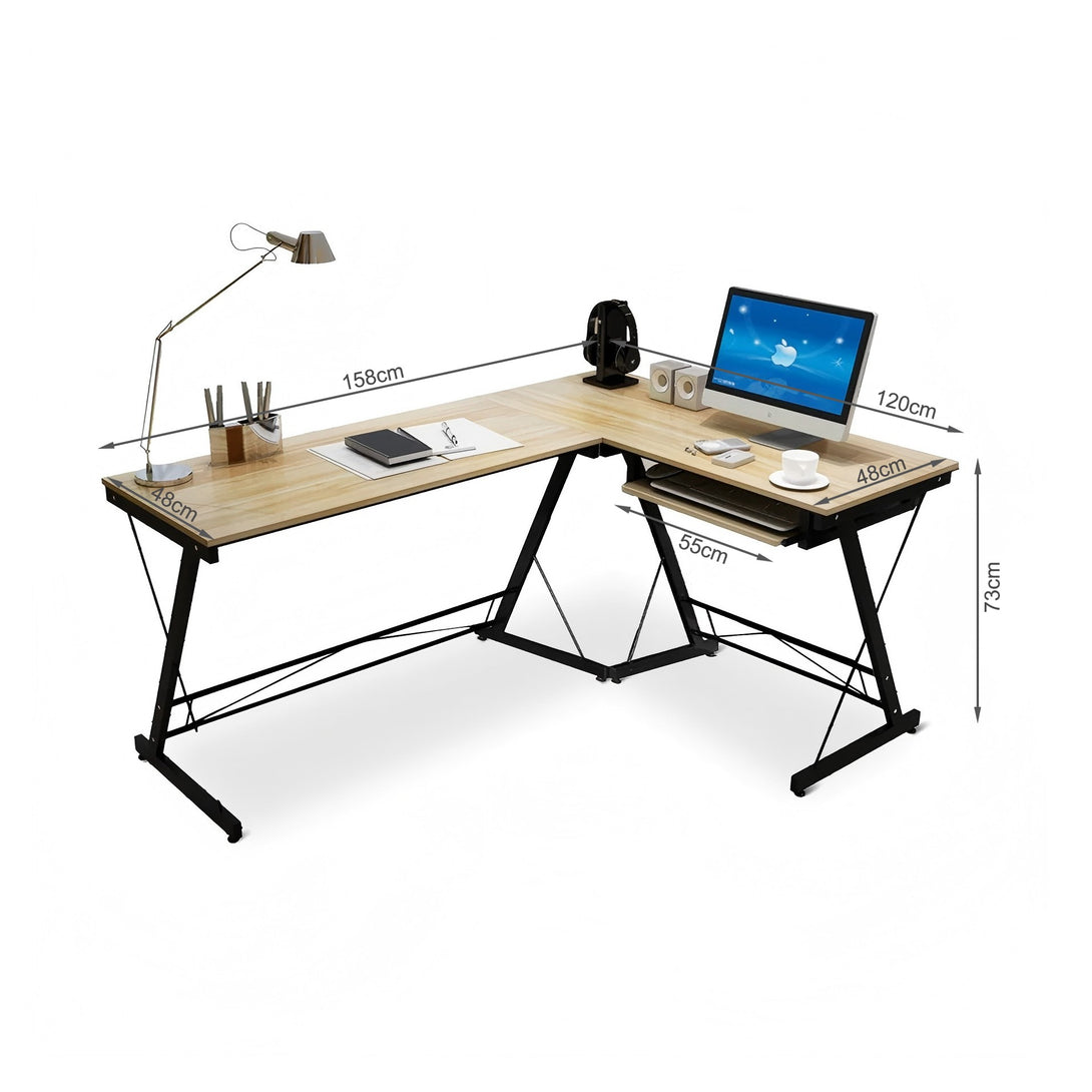 Steven Computer Corner Desk - Natural