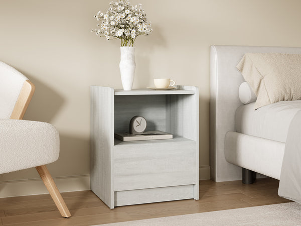 Ashton Bedside Table - Grey Oak