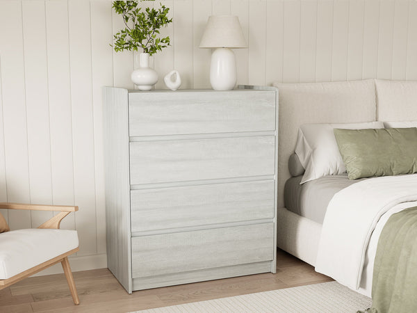 Ashton 4 Drawers Tallboy - Grey Oak