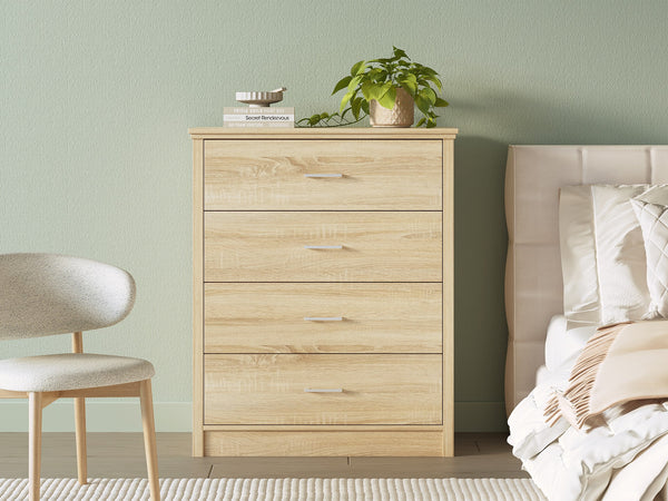 Trace 4 Drawers Tallboy - Oak