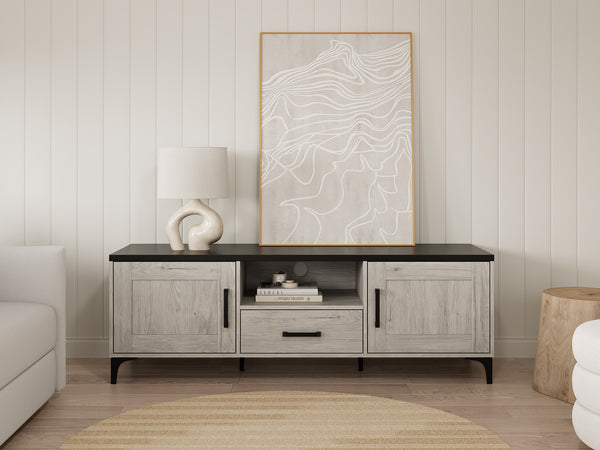 Scottie 1.5m Entertainment Unit - White Oak + Black