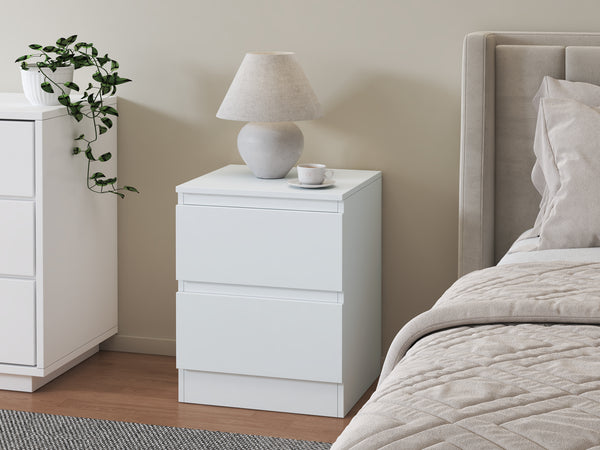 Hollis Bedside Table - White