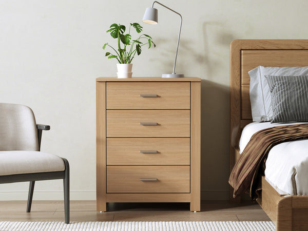 Olsen 4 Drawers Tallboy - Oak
