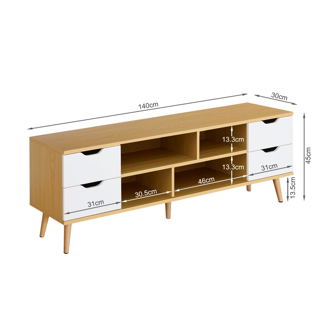 LUCILLE 1.4M Entertainment Unit - Maple + White
