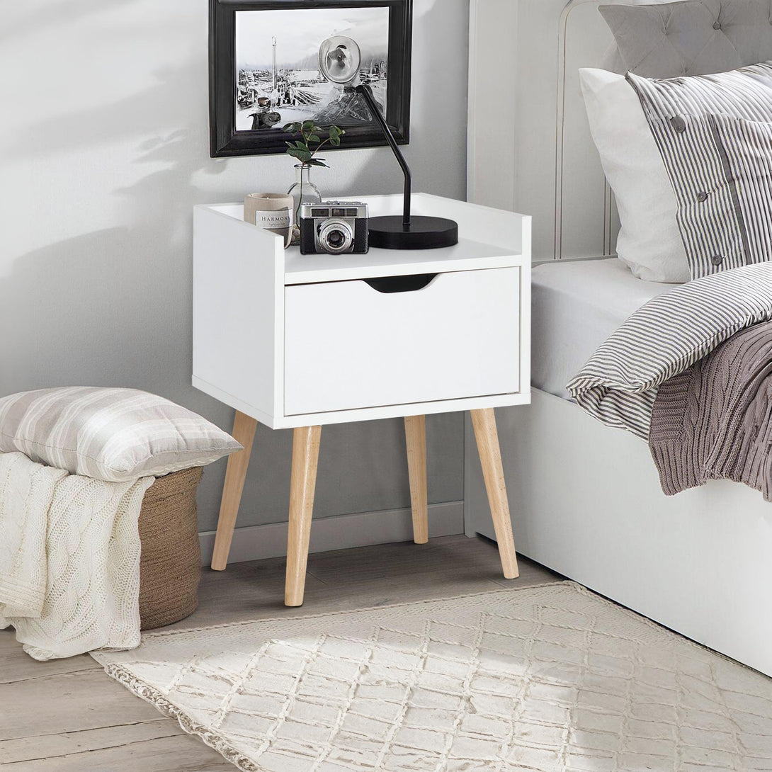 TOMI Bedside Table - White